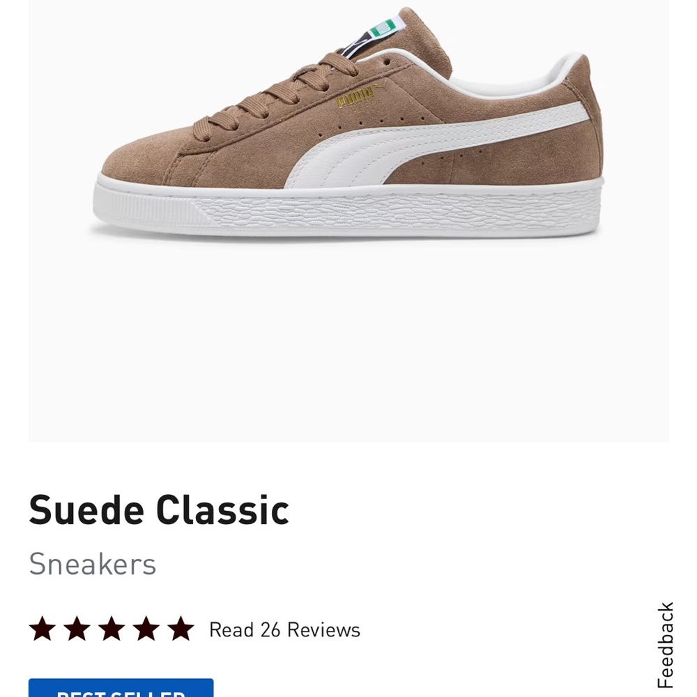 Puma Brown Suede Sneakers Timeless Design